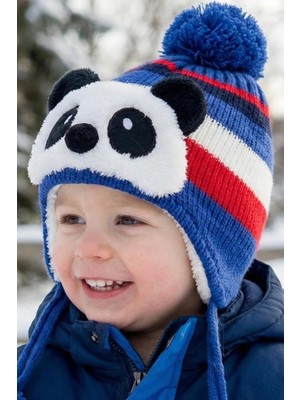 Bay Şapkacı - Sevimli Panda Tasarımlı Unisex Çocuk Kışlık Bere - 5900