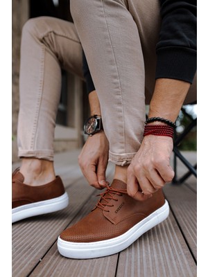 Zapatos CH061 Rex Erkek Günlük Bağcıklı Cilt Klasik Ayakkabı Cbt - Taba