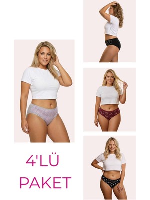 New Lilla 18006-11 Kadın Bato Külot 4'lü Paket