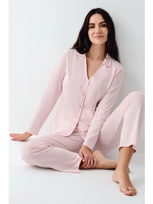 Kocabey Pierre Cardin 9115-S Kadın Uzun Kol Pijama Takımı