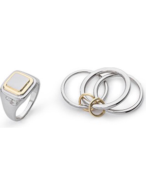 Twist Çift Renkli Yüzük Seti TW6250060013122