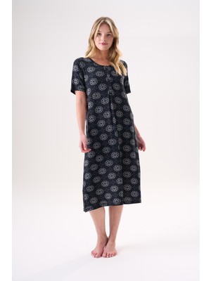 Etoile Bambu Kısa Kol Diz Altı Yazlık Kadın Elbise 26212