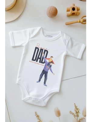 Lilabio %100 Pamuk Babalar Günü Bebek Body Zıbın