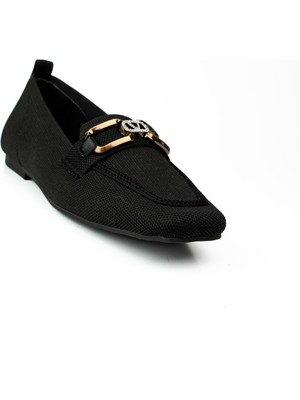 Babalı Miss Park Moda 4102 Siyah Kadın Babet