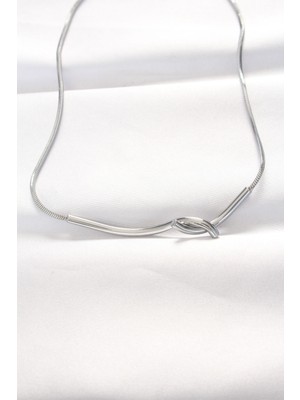 Nuveden Ieg™ 316L Çelik Silver Renk Kolye NVDN-RSBJT34