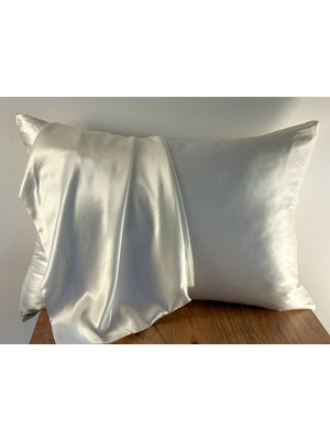 ICON SILK 'Sleep & Glow' %100 Saf Ipek Fermuarlı Yastık Kılıfı 1 Adet (Ekru)