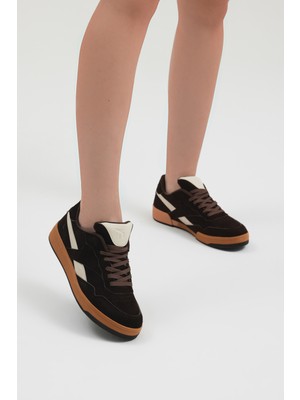 Tonny Black Unisex Kahve Rahat Kalıp Termo Taban Bağcıklı Spor Ayakkabı