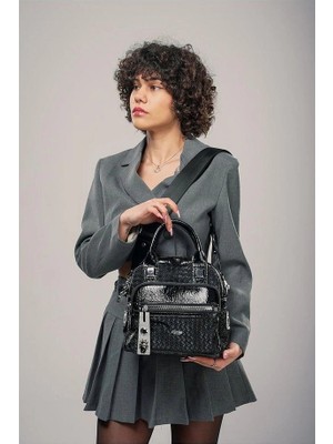 Armüz Weta Siyah Cilt Kol ve Omuz Çantası