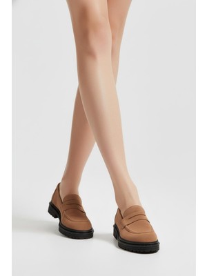 Laura Shoes Laura Süet Kadın Loafer Lyra Bej