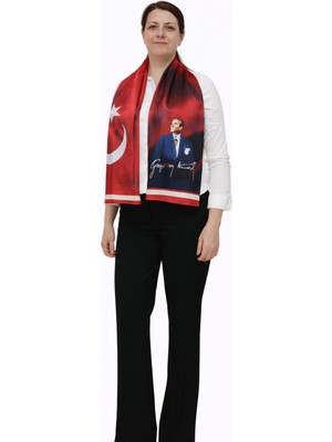 Moda Nokta Atatürk Silüetli ve Imzalı Etol Model Boyun Etol