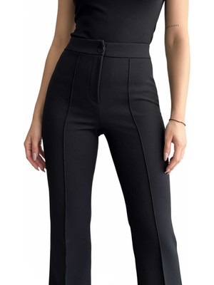 Lara Giyim Kadın Yüksek Bel Toparlayıcı Paça Çımalı Pantolon