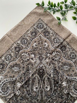 Zambak Büyük Şebnem Desen Pamuk Eşarp