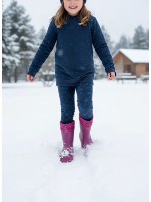 Belix Konçlu Peluşlu Emojili Kız Çocuk Yağmur Çizmesi 26-35 Fuşya