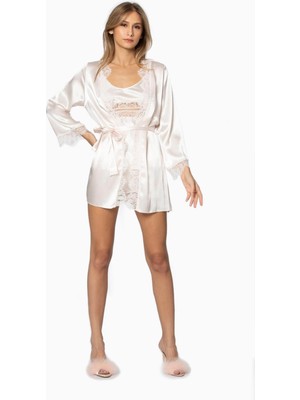 Kocabey Pierre Cardin 2490 Bayan Sabahlıklı Saten Şort Takım