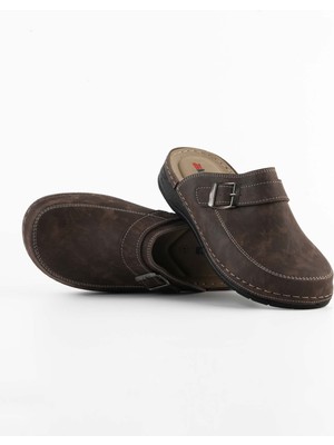 Tigerline Erkek Sabo Terlik - Kahverengi Nubuk - Konfor Destekli Yapı Şık Tasarım Yumuşak Taban - 154303