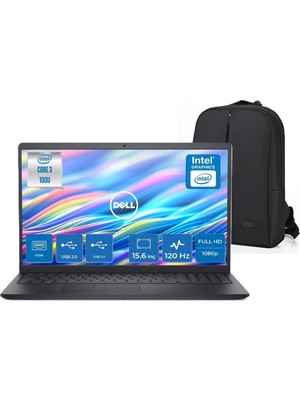 Dell Pro 15 Intel Core I3-100U 16GB Ram 512GB SSD 15.6" Fhd 120Hz IPS Windows 11 Pro + Snertech Çanta
