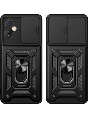 Sh Ticaret Newface Infinix Hot 30 5g Kılıf Pars Lens Yüzüklü Silikon - Gold