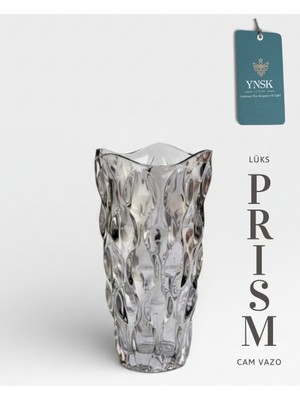 YNSK Luxury | Prısm | Ithal Cam Vazo (24X13 Cm)