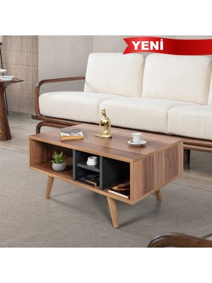 EVMO Home 2026 Sina Orta Sehpa Söğüt - Antrasit