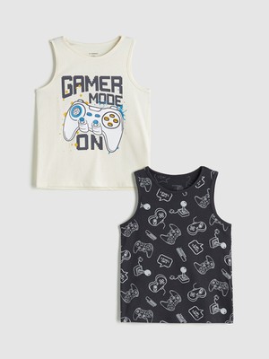 Lc Waikiki Yeni Sezon Baskılı Erkek Çocuk Atlet 2'li