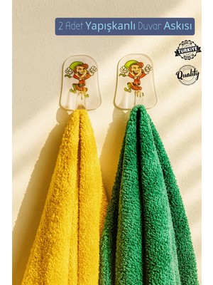 Muf Home 2'li Yapışkanlı Duvar Askılığı Delmeden Montaj Banyo Mutfak Uyumlu Güçlü Yapışkanlı Askı Bpa Free