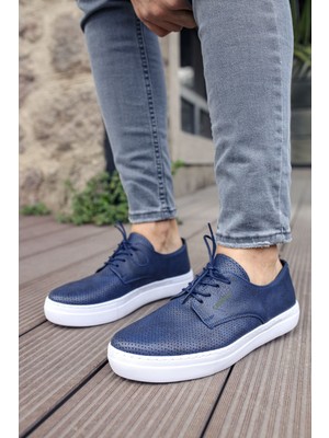 Zapatos CH061 Rex Erkek Günlük Bağcıklı Cilt Klasik Ayakkabı Cbt - Lacivert