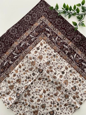 Zambak Büyük Verd Desen Pamuk Eşarp