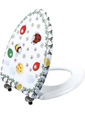 Creavit - Çocuk Duroplast Beyaz Dekorlu Klozet Kapağı Outlet - KC0802.01.1000E-