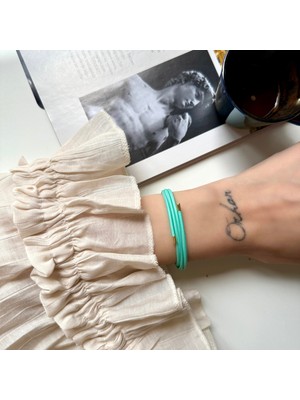 Alice İsstanbul Turkuaz Mıknatıslı Bileklik&halhal