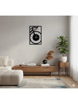 Ayaz Steel Art Bisiklet Figürlü Metal Duvar Saati