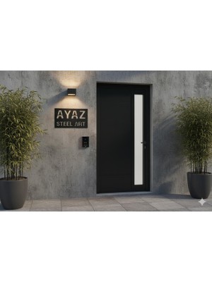 Ayaz Steel Art Ofis Kapı Yanı Metal Tabela