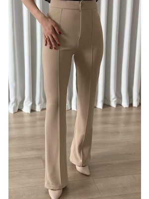 Lara Giyim Kadın Yüksek Bel Toparlayıcı Paça Çımalı Pantolon