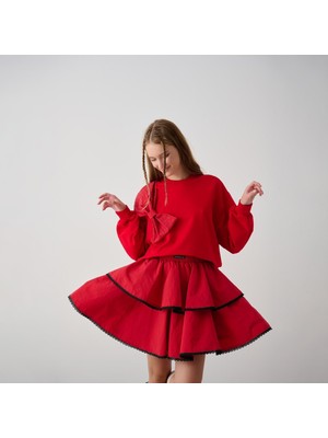 Loco Loco 09-15 Yaş Etek Bluz Takım - Kırmızı