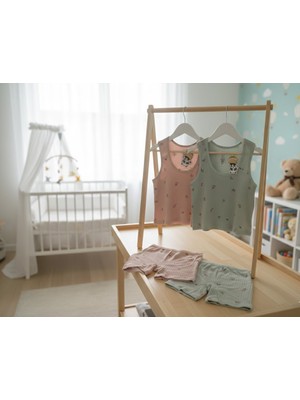 Kız Çocuk 2'li Ribana Atlet Boxer Takım