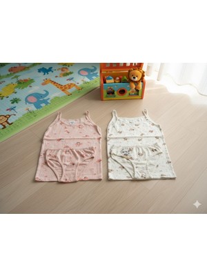 Kız Çocuk Pamuklu 2'li Atlet Külot Takımı