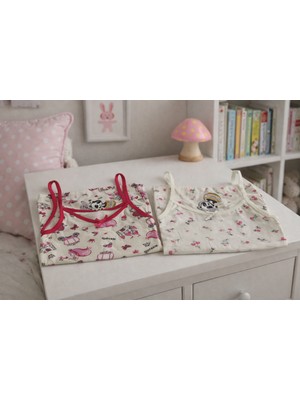 Kız Çocuk Pamuklu 2'li Atlet Külot Takımı