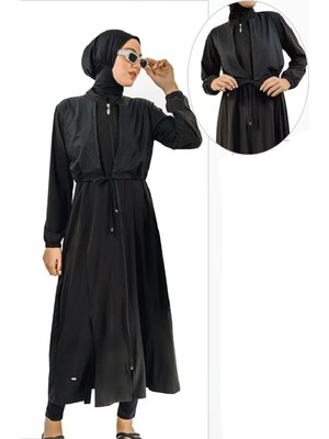 Tesmay Tam Kapalı Jileli Tesettür Mayo 22135 Siyah