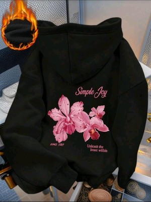 Divin Kadın Baskılı Sweatshırt Kaliteli Kumaş Oversize Kesim