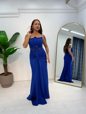 E&A Eren Abiye Boncuk Islemelı Krep Balık Abıye