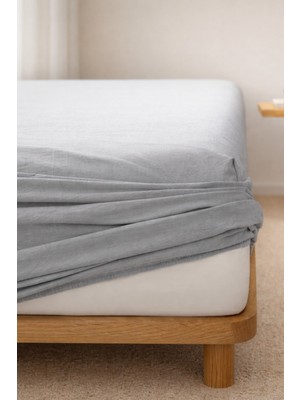 Bedline Aura Fıtted Penye Çarşaf 160*200+36 cm Gri