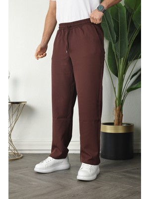 Quafash Yeni Sezon Rahat Kalıp Esnek Kumaş Beli Lastikli Baggy Pantolon