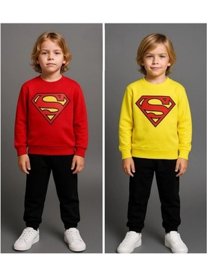 Lumino Superman Baskılı 2'li Erkek Çocuk Takım