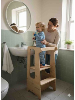 Cute Wood Ahşap Öğrenme Kulesi &aktivite Masası