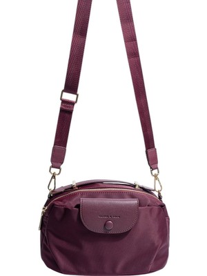 Silver & Polo SP1223 Kadın Çapraz Çanta Saten Bordo