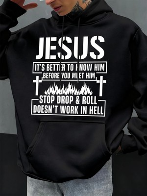 Isa'yı Anlamalısınız Baskılı Erkek Kapüşonlu Üstleri Hip Hop Hoody Günlük Polar Yumuşak Spor