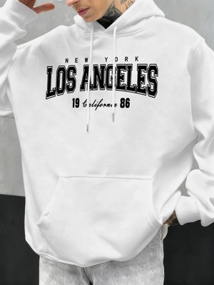 Los Angeles New York Kaliforniya Desen Erkekler Hoody Sonbahar Hip Hop Hoodie Rahat Polar Spo