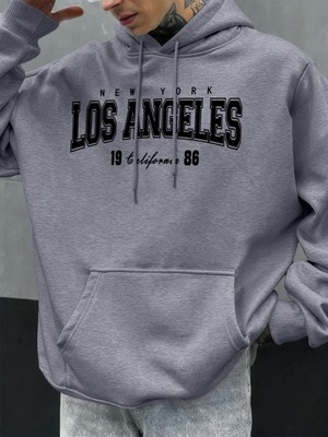 Los Angeles New York Kaliforniya Desen Erkekler Hoody Sonbahar Hip Hop Hoodie Rahat Polar Spo