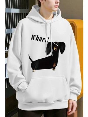 Ne Kadar Sevimli Dachshund Desenli Erkek Modası Kapüşonlu Sweatshirtler Hip Hop Büyük Beden S