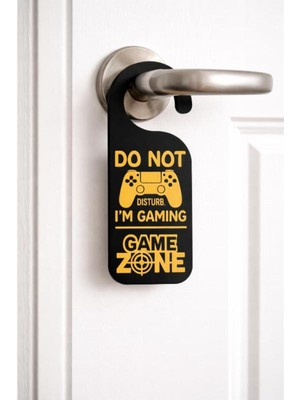 MisterionStudio Gamer Kapı Askısı – Do Not Disturb I’m Gaming Kapı Tabelası