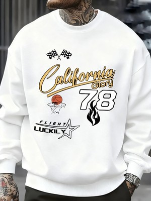 California Glory Basketbol Numarası 78 Desen Kazak Erkekler Sokak Rahat Spor Gömlek Sonbahar